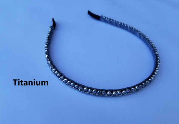 SLIM CRYSTAL BEADED HEADBANDS