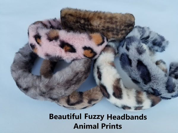 WIDE FURRY HEADBANDS